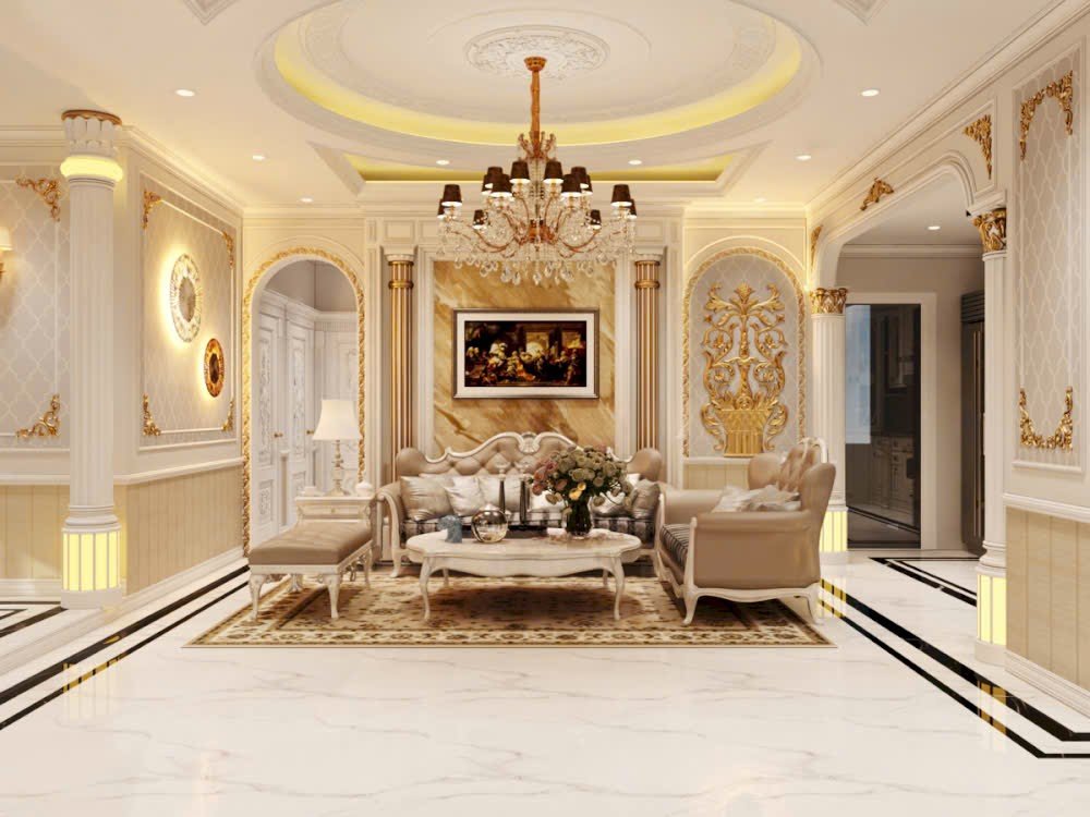 60 Mẫu thi công trần thạch cao biệt thự